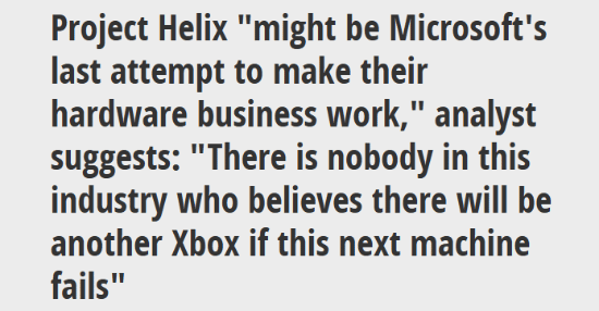 外媒:Xbox新主机恐成微软绝唱!失败即退出硬件市场