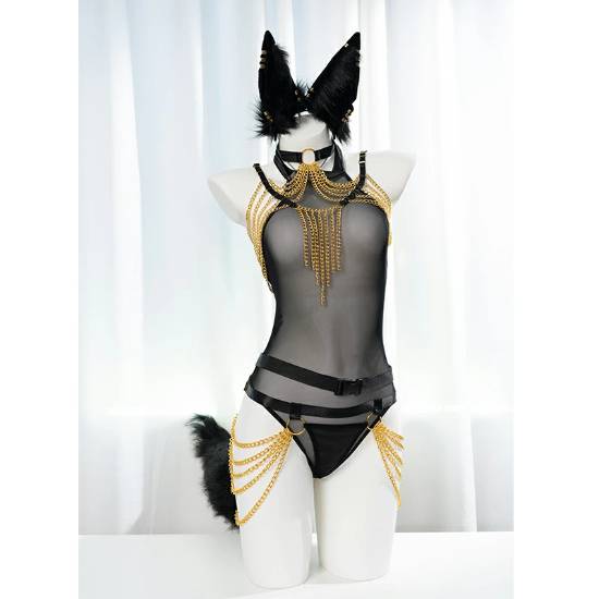 拒绝千篇一律!狐耳透视黑丝COS服现已发售